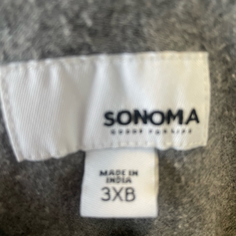 Sonoma Button Down Gray Shirt - Picture 3 of 4
